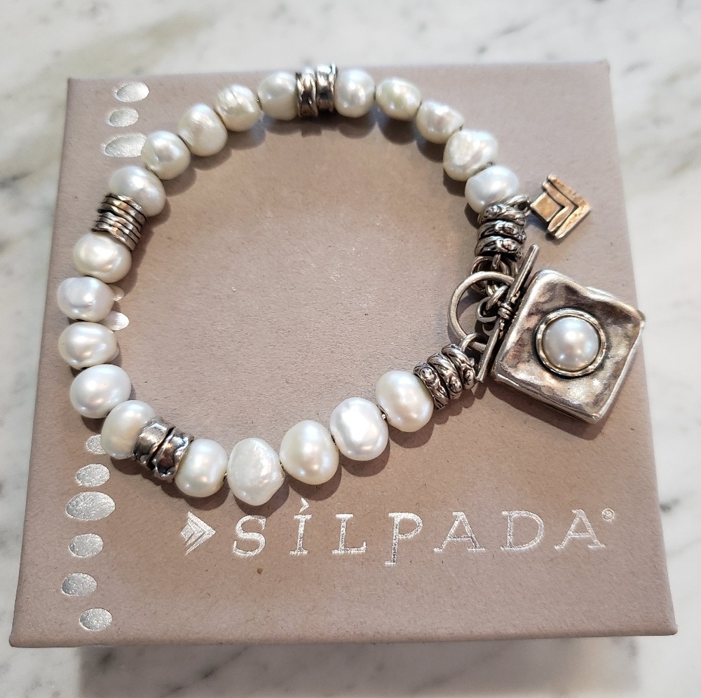 Silpada Sterling & Pearl Toggle B1439